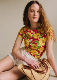 T-Shirt Camil - Imprimé Tournesol — view 2