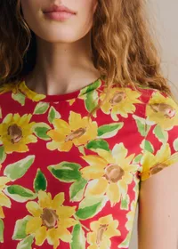 T-Shirt Camil - Imprimé Tournesol — view 3