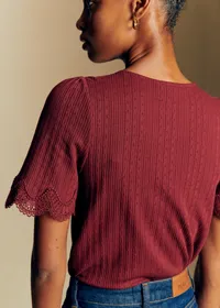 T-Shirt Cléa - Bordeaux — view 3