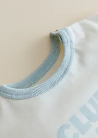 T-Shirt Club Plage - Ecru / Bleu ciel — view 2
