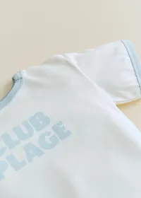 T-Shirt Club Plage - Ecru / Bleu ciel — view 3