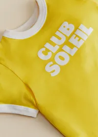 T-Shirt Club Soleil - Jaune / Ecru — view 2
