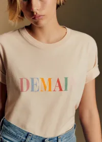 T-Shirt Demain - Crème / Multico — view 2