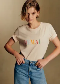 T-Shirt Demain - Crème / Multico — view 3