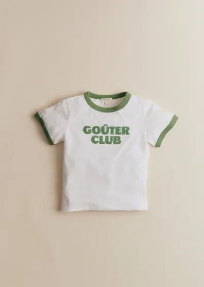 T-Shirt Goûter Club - Ecru / Vert