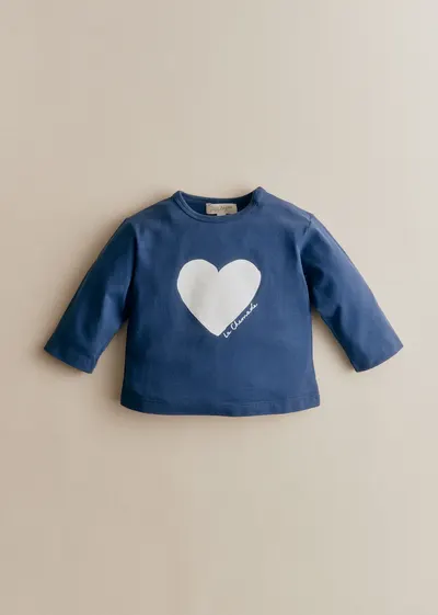 T-Shirt La chamade - Bleu indigo / Ecru