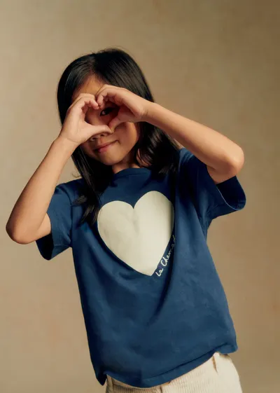 T-Shirt La Chamade - Bleu indigo / Ecru
