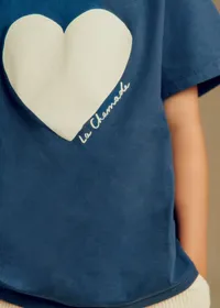 T-Shirt La Chamade - Bleu indigo / Ecru — view 2