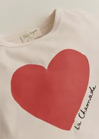 T-Shirt La Chamade - Crème / Rouge — view 3