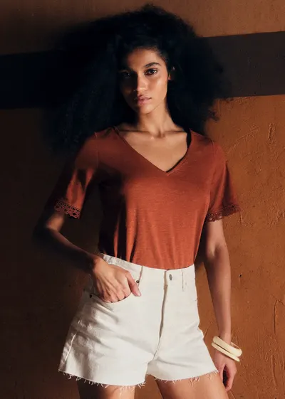 T-Shirt Lorna - Rouille