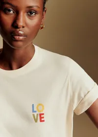 T-Shirt Love - Sézane x Gustave Roussy - Ficelle / Multicolore — view 2