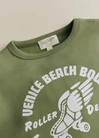 T-Shirt Roller Derby - Vert Chance / Écru — view 3