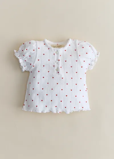 T-Shirt Simone - Imprimé Coeur Rouge
