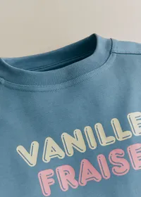 T-Shirt Vanille Fraise - Bleu Pastel — view 2