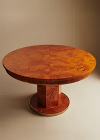 Table à manger en loupe d'orme avec rallonge - Loupe d'orme — view 2