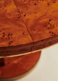 Table à manger en loupe d'orme avec rallonge - Loupe d'orme — view 3