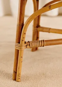 Table basse vintage en rotin dans le goût de Janine Abraham - Rotin — view 4