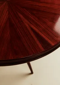 Table de bridge ronde vintage - Palissandre — view 3