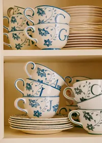 Tasse Poème - Bleu orage - Lettre A — view 2