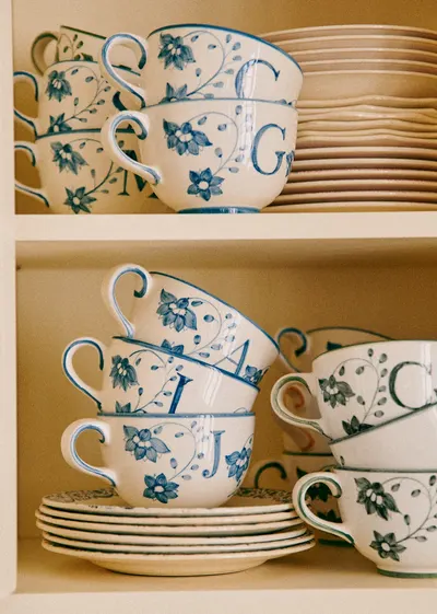 Tasse Poème - Bleu orage - Lettre C