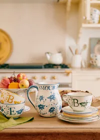 Tasse Poème - Bleu orage - Lettre E — view 3