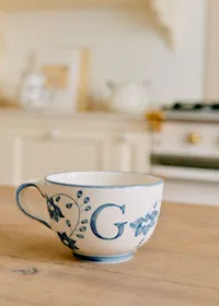 Tasse Poème - Bleu orage - Lettre G — view 2