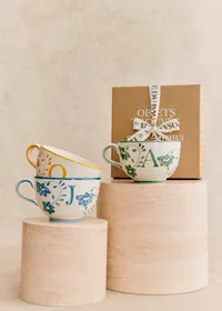 Tasse Poème - Bleu orage - Lettre J — view 2