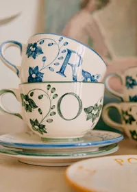 Tasse Poème - Bleu orage - Lettre R — view 5