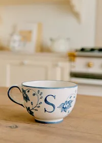 Tasse Poème - Bleu orage - Lettre S — view 3