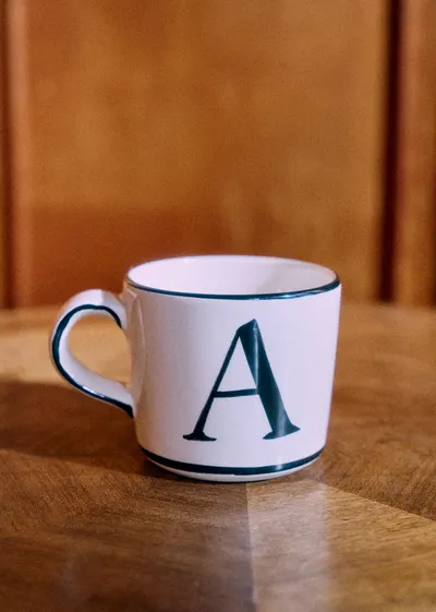 Tasse Tempo - Lettre A - Noir
