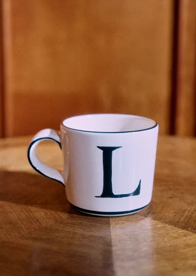 Tasse Tempo - Lettre L - Noir