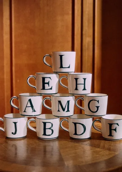 Tasse Tempo - Lettre S - Noir