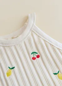 Top Abbie - Ecru / Broderie Fruit — view 4