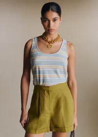 Top John - Rayures Bleu Pastel — view 2