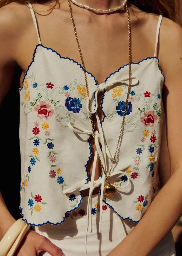 Top Kory - Broderie Placée Spring