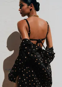 Triangle Éclat - Pois Beige Fond Noir — view 5