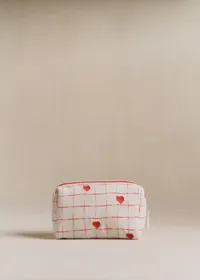 Trousse de beauté - Broderie Coeurs Rouges — view 2