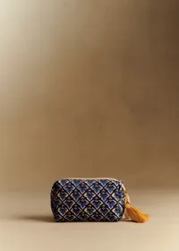 Trousse de beauté - Sézane x Antoinette Poisson - Imprimé Losange Bleu — view 3