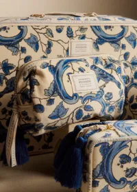 Trousse de beauté - Sézane x Antoinette Poisson - Imprimé Oiseaux Bleus — view 3