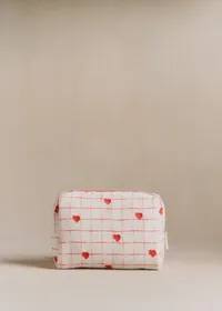 Trousse De Toilette - Broderie Coeurs Rouges — view 2