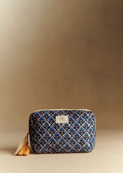 Trousse de toilette - Sézane x Antoinette Poisson - Imprimé Losange Bleu