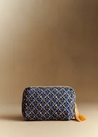 Trousse de toilette - Sézane x Antoinette Poisson - Imprimé Losange Bleu — view 2