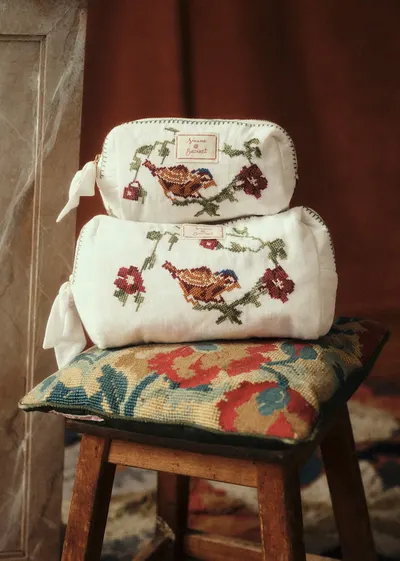 Trousse de toilette - Sézane x Baziszt - Oiseaux