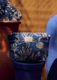 Trousse de toilette - Sézane x Inoui Editions - Imprimé Coquillages Bleu — view 2