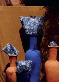 Trousse de toilette - Sézane x Inoui Editions - Imprimé Coquillages Bleu — view 5