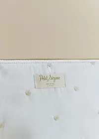 Trousse de toilette zippée - Blanc Broderie Coeur Beige — view 2
