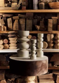 Vase Romie Objetti - Grand modèle - Ecru — view 2