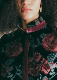 Veste Athais - Noir Rose — view 4