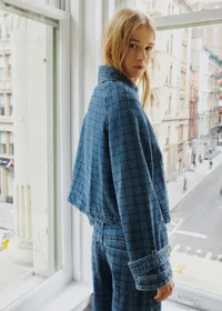 Veste Avery - Sézane x SEA NY - Broderie Marine Fond Denim — view 3