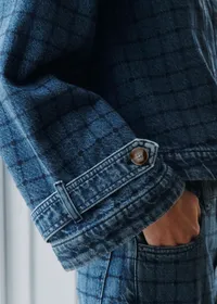 Veste Avery - Sézane x SEA NY - Broderie Marine Fond Denim — view 4